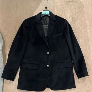 Brand new youth size 10 black velvet blazerr